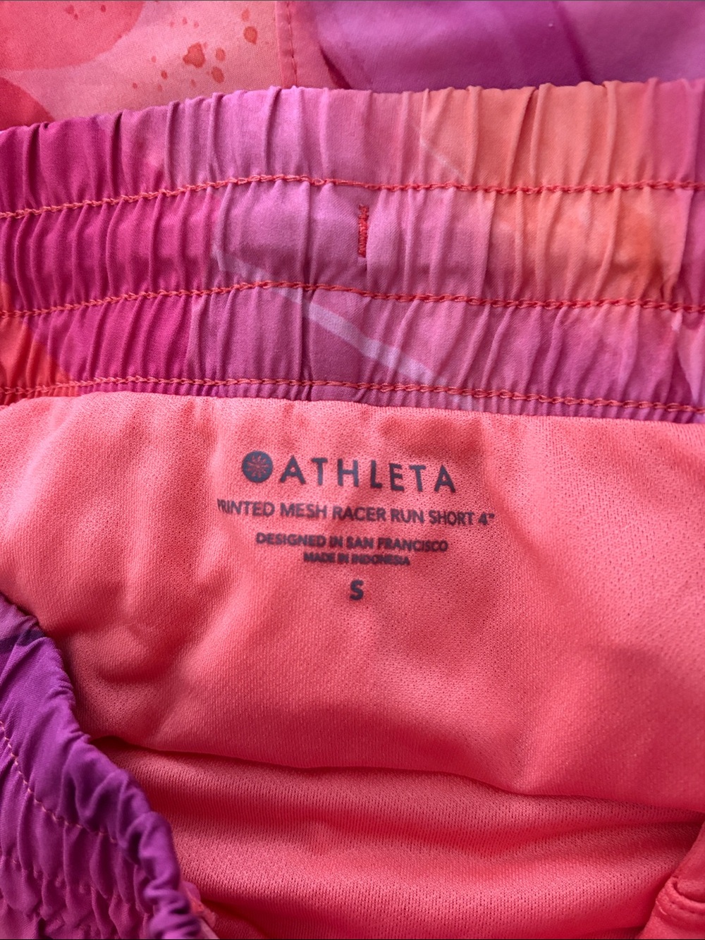 Printed Mesh Racer Run Shorts - Picture 3 of 5